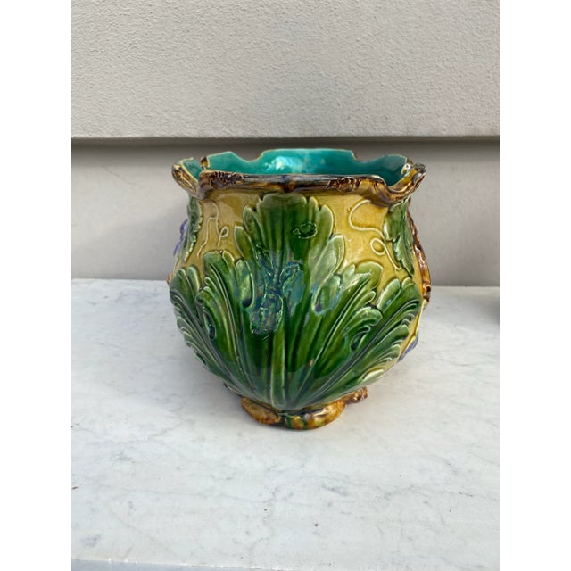 French Country French Majolica Grapes Jardinière, Circa 1880 For Sale - Image 3 of 7