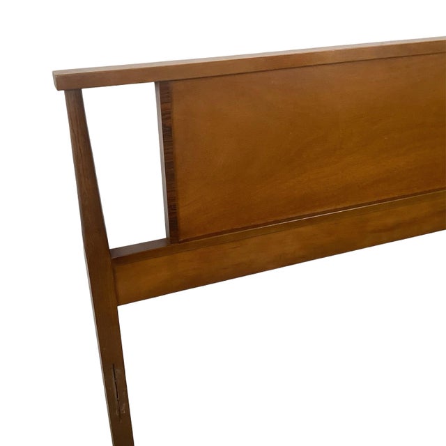 Mid-Century Modern Walnut Headboard, Vintage Full Size For Sale - Image 11 of 12