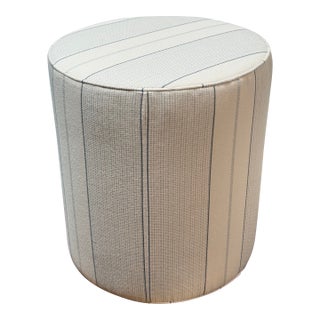 Lee Industries Sunbrella Drum Ottoman For Sale