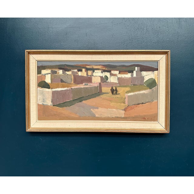 Rolf Norrman, Southern Village Landscape, 1950s, Oil Painting on Canvas, Framed For Sale - Image 18 of 18