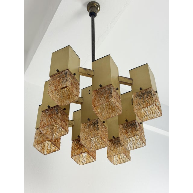 Nine-Light Chandelier in the style of Gaetano Sciolari for Stilnovo, 1970 For Sale - Image 10 of 10