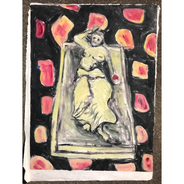 Postmodern painting by Atlanta artist Adrienne Anderson (1949-2020). Anderson earned her MFA from University of Georgia...