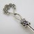 1980s Vintage Italian Handmade Genuine Silver Sugar Spoon With Flower Design, Made in Tuscany (Arezzo) For Sale - Image 5 of 9