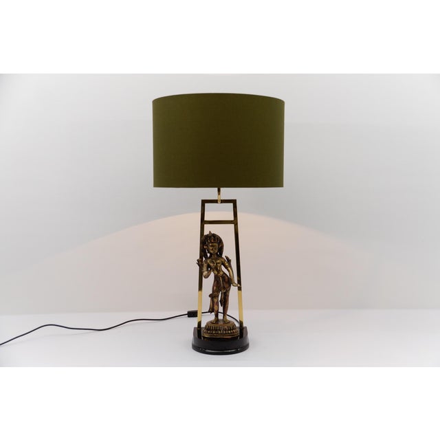 Vintage Tara Buddha Statue Table Lamp, 1960s For Sale - Image 6 of 17