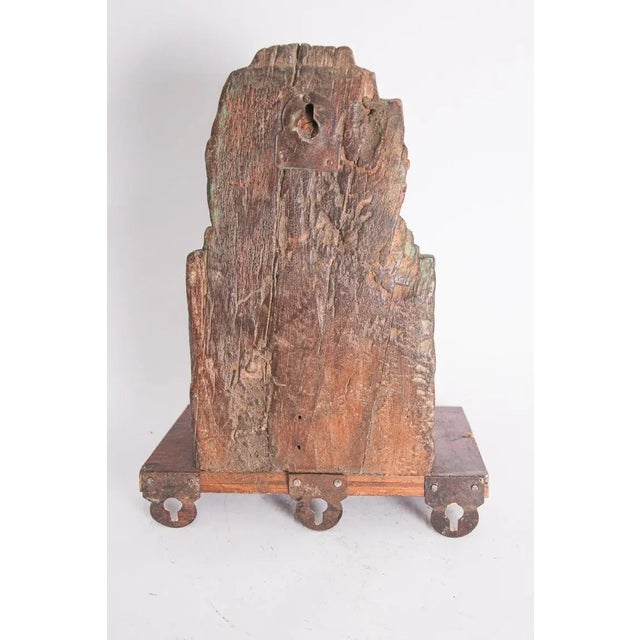 Wall Bracket Architectural Carved Wood Fragment from India For Sale In Palm Springs - Image 6 of 12