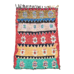 Vintage Boujad Moroccan Rag Rug - 04'07 X 06'02