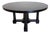 Late 20th Century Christian Liaigre at Holly Hunt 60" Round Dining Table, Ebonized Black Oak, Column Pedestal Base For Sale