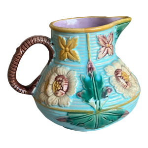 Victorian Era Majolica Pitcher, England, C. 1880's
