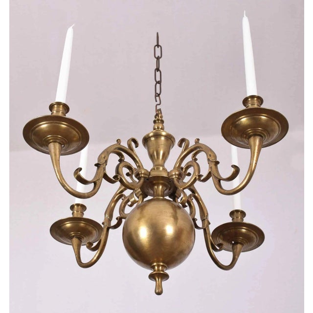2000 - 2009 19th Century Candle Chandeliers in Bronze, Set of 2 For Sale - Image 5 of 5