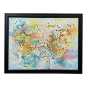 Light Colourful Abstract Art on White Background - Unique Original Art by Contemporary British Artist, 2021