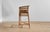 Contemporary Handwoven Malawi Cane Bar Stool in Traditional Weave With White Linen Cushion For Sale - Image 3 of 7