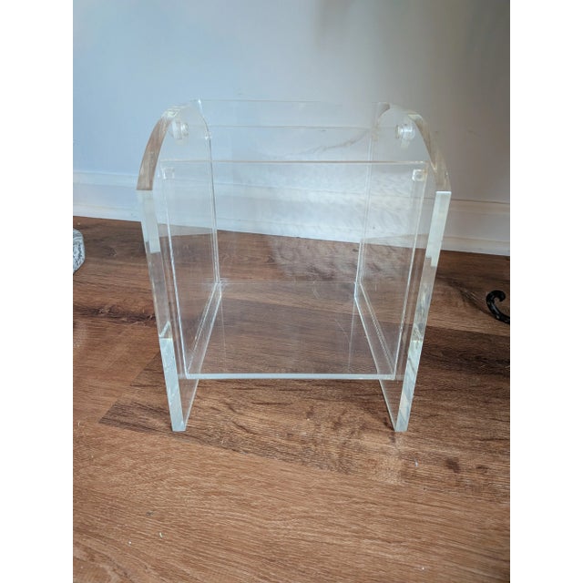 1960s Mid-Century Lucite Ice Bucket / Prongs For Sale - Image 10 of 10