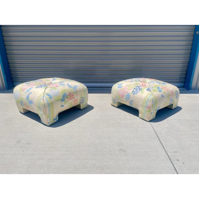 1960s 1960s Vintage Ottomans - a Pair For Sale - Image 5 of 13