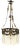 Antique French Brass Glass Rod Single-Light Chandelier, 1890s For Sale