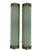 Vintage Art Deco Light Old Lamp Wall Sconces Fixture Brass & Green Glass Rod Ship Light - Pair For Sale - Image 4 of 5