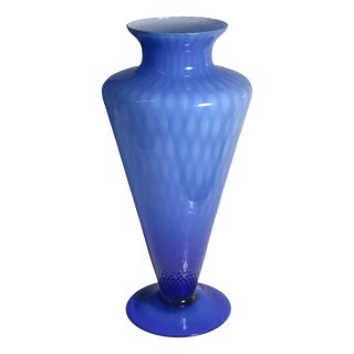 Cobalt Blue Murano Glass Vase, 1960s For Sale