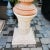 Pair of Large Terracotta Italian Urns "Ref Impruneta " on Carved Jodhpur Sandstone Pedestals For Sale In San Diego - Image 6 of 13