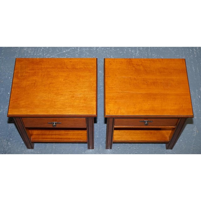 Vintage French Style Hardwood Nightstands, Set of 2 For Sale - Image 9 of 15