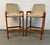 Beautiful pair of mid-century Danish teak tall stools by Tarm Stole for Og Møbelfabrik A/S, showcasing the clean lines,...