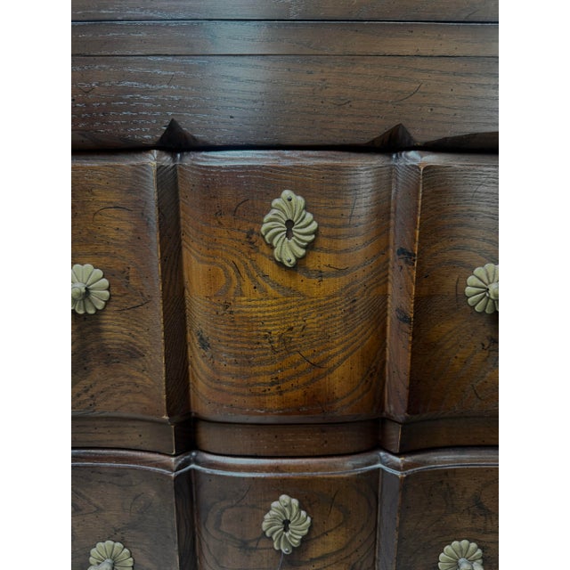Henredon Late 20th Century Henredon Secretary Desk With Glass Shelves For Sale - Image 4 of 11