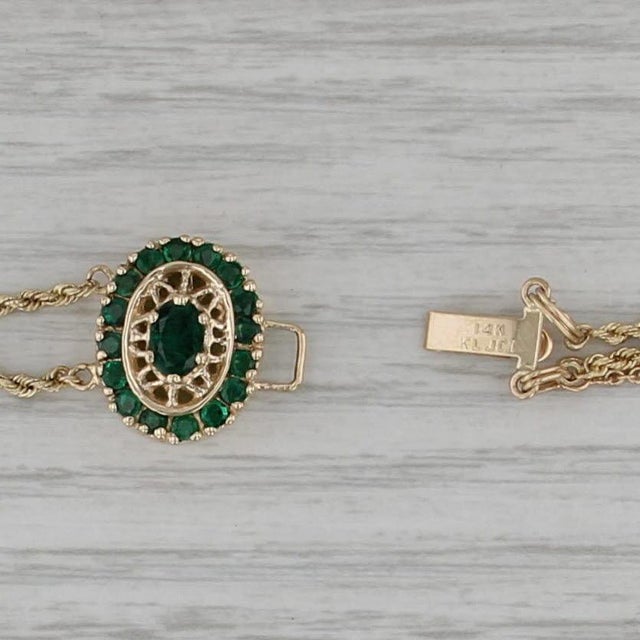 Modern Richard Klein Slide Charm Bracelet 14k Yellow Gold 7" 1.12ctw Emerald Clasp For Sale - Image 3 of 5