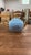 Traditional Vintage Light Blue Floral Porcelain Teapot For Sale - Image 3 of 5