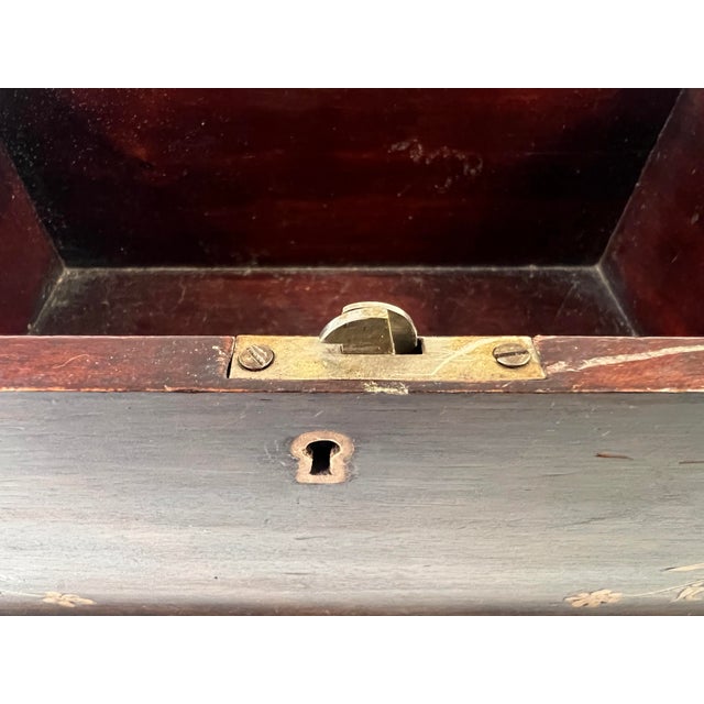 Antique Inlaid Wooden Box With Garlands and Urns For Sale - Image 9 of 9