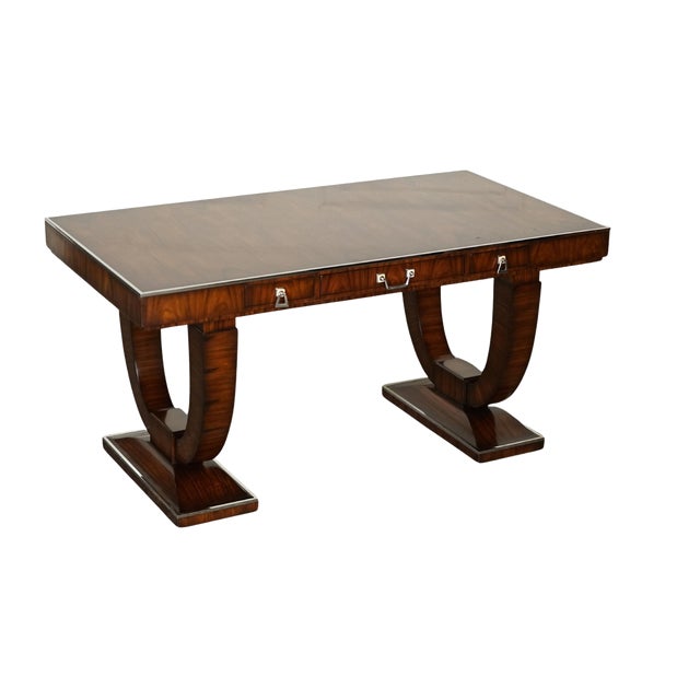 Art Deco Office Double Sided Drawers Desk from Theodore Alexander For Sale