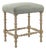 Giselle Bobbin Leg Bar Stool - Sage Linen / Natural Oak Frame For Sale