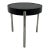 Brighella Black Leather and Chrome Side Table for Zanotta, Historical Archive For Sale