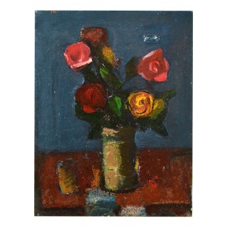 Aleksandr Rodin, Roses, 1980s, Oil on Canvas For Sale
