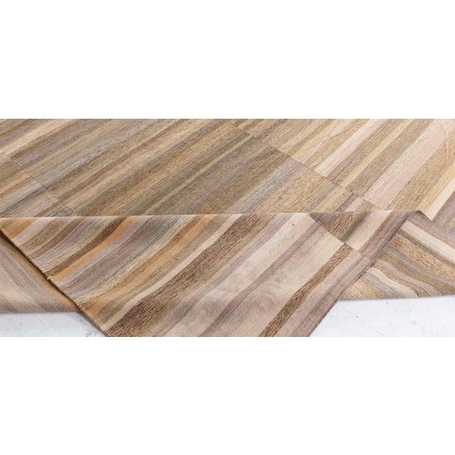 Contemporary Turkish Kilim Rug – Modern Minimalism in Earthy Tones by Doris Leslie Blau Size: 15'6" × 21'7" (472 × 657 cm)...