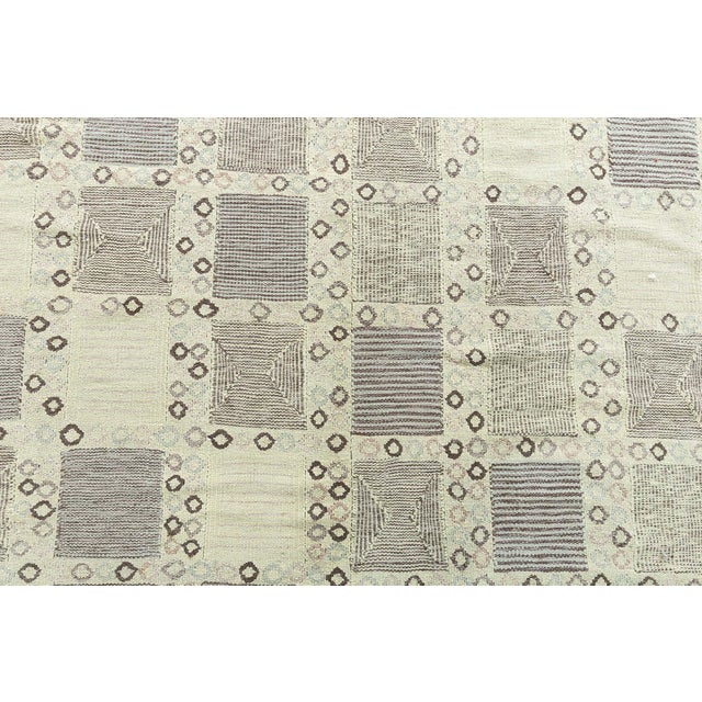 Early 21st Century Oversized Swedish Design Flat-Weave Rug in Natural Wool by Doris Leslie Blau For Sale - Image 5 of 8