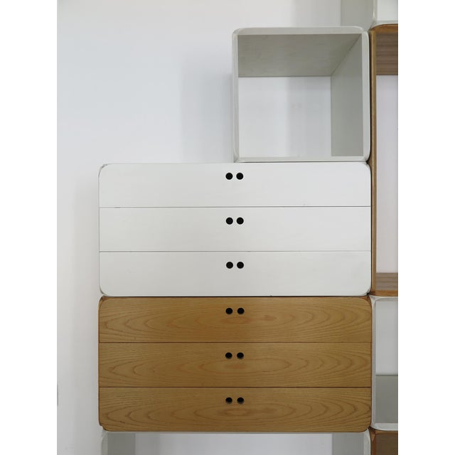 Two-Tone Samara Modular Bookcase by Derk Jan De Vries for Maisa, Italy, 1970s, Set of 8 For Sale - Image 9 of 18