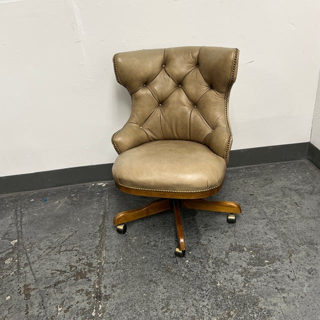 Century Furniture Camden Leather Office Chair For Sale - Image 11 of 12