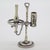 1970s Vintage Italian Handmade Genuine Silver Old Oil Lamp Dollhouse Miniature For Sale - Image 5 of 9