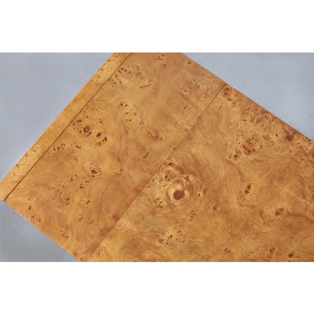 Vintage Burl Wood and Brass Dining Table by Thomasville For Sale - Image 13 of 14