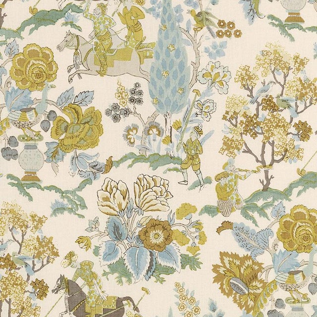 Contemporary Sample- Schumacher Persian Lancers Fabric in Citron For Sale - Image 3 of 3