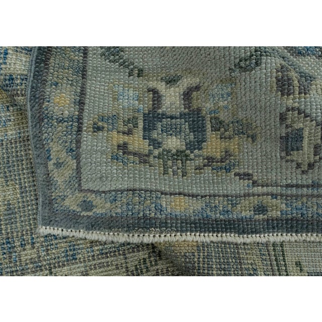 Navy Blue Turkish Oushak Rug 3'10" x 13'10" #18131 For Sale - Image 8 of 8