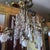 1940's Hollywood Regency Gilt & Verdigris Bronze, Crystal & Tole Floral Pendant/ Chandelier For Sale - Image 10 of 18
