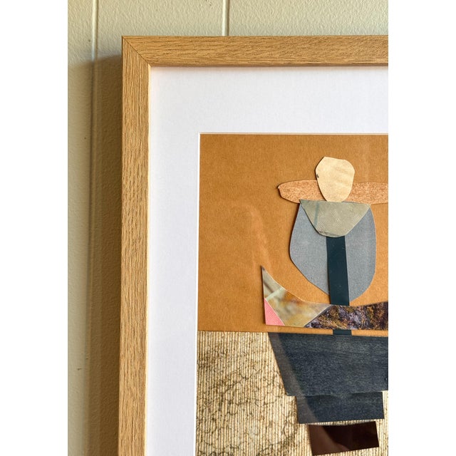 Abstract "Vessel 7" Original Mixed-Media Framed Collage on Paper by Zac Woodiel For Sale - Image 3 of 11