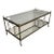 Hollywood Regency Metal + Mirrored Glass Cocktail Table, Vintage For Sale