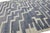 2010s 10x14 Modern Maze Blue & Cream Moroccan Geometric Handmade Wool Rug For Sale - Image 5 of 11