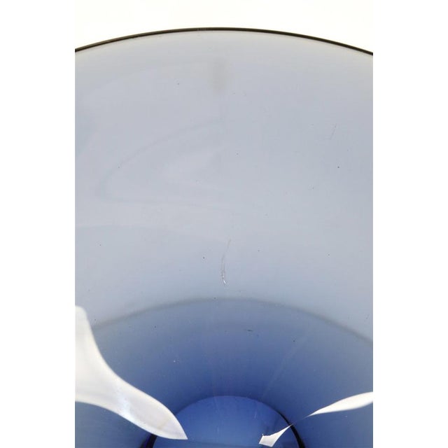 Handcrafted Blue Glass Fruit Bowl by Per Lütken for Holmegaard, 1960s For Sale - Image 9 of 10