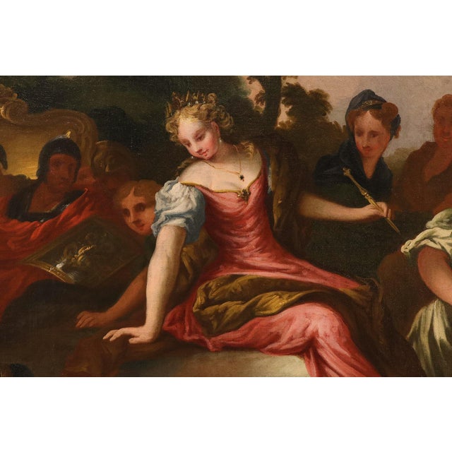 Pier Dandini, The Finding of Moses Landscape, 1680, Oil on Canvas For Sale - Image 10 of 16