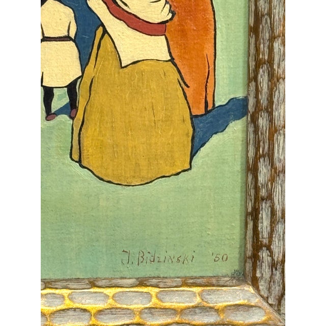 Joseph Bidzinski (American, 20th C.) Native American Ceremonial Procession, 1950 For Sale - Image 11 of 13