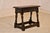 Late 19th century oak joint stool from England with hand carved decoration. The top has a beveled edge and pegged...