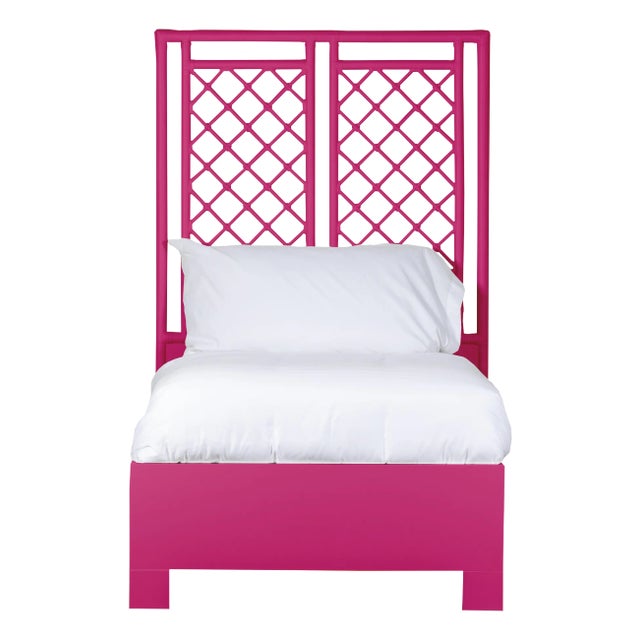 X & Diamond Platform Bed Twin, Hot Pink For Sale