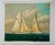 Original oil on canvas by D. Tayler. Beautiful maritime painting depicting two schooners racing yachts sailing side by...