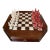 Italfama Italian Alabaster Octagonal Chess Board With Drawer & 4.25" Wellington Special Edition Pieces (Includes Original 2017 Receipts & Coa) For Sale